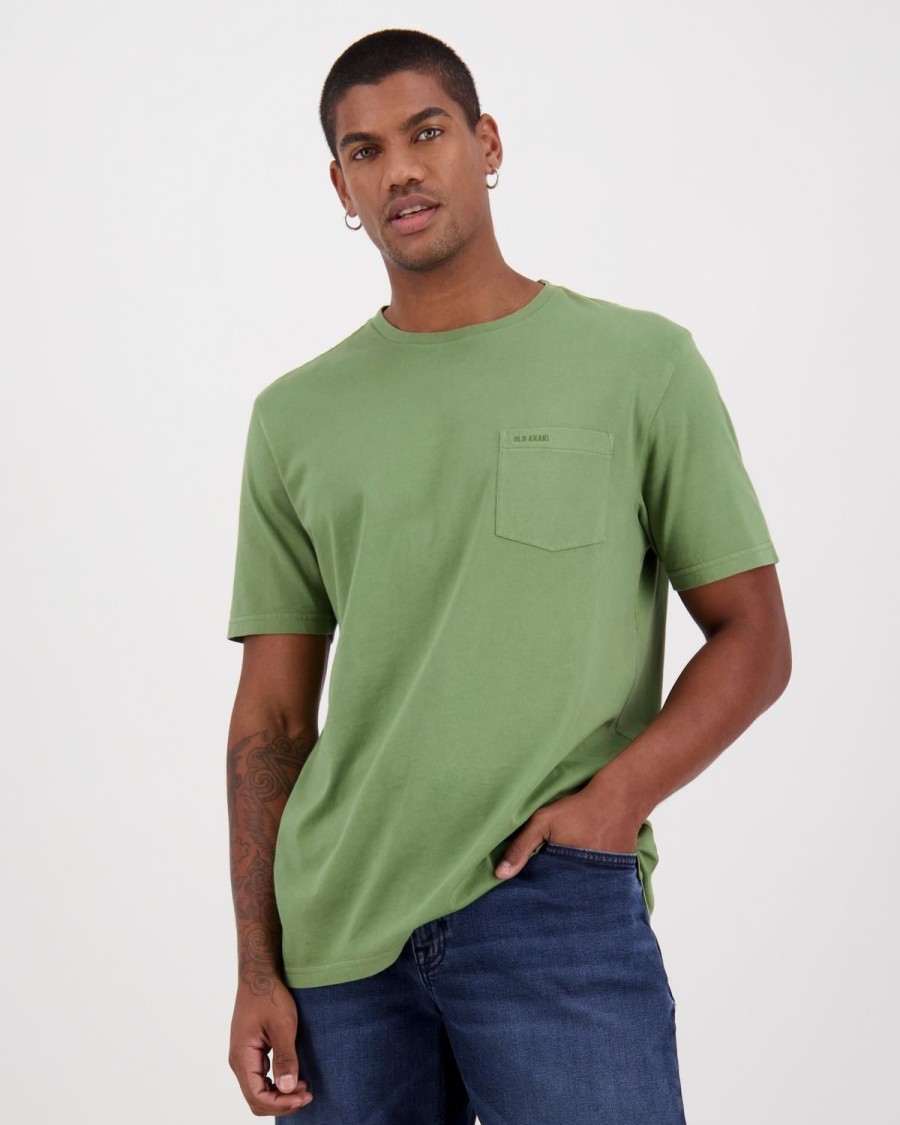 Old Khaki T-Shirts | Men'S Bandile Relaxed Fit T-Shirt Green