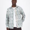 Old Khaki Shirts | Men'S Vincent Wide Stripe Regular Fit Shirt Green