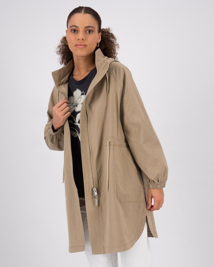 Old Khaki Jackets | Women'S Thembi Mid-Length Parka Stone