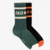 Old Khaki Socks & Underwear | Men'S 2-Pack Bart Branded Socks Black