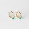 Old Khaki Jewellery | Women'S Bead & Pearl Hoop Earrings Green