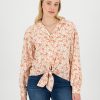 Old Khaki Shirts & Blouses | Women'S Kaz Wrap Shirt Peach