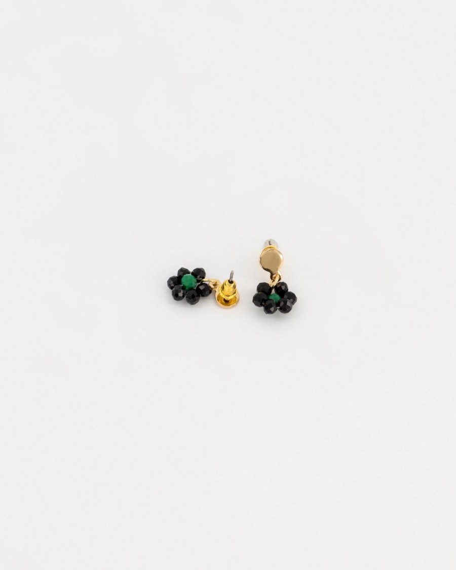 Old Khaki Jewellery | Women'S Beaded Daisy Ring Earrings Green