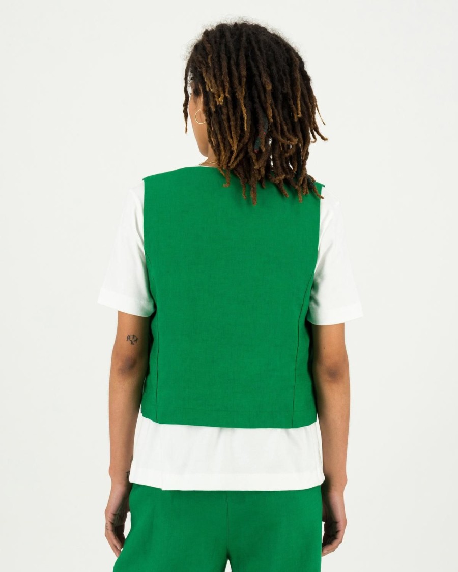 Old Khaki Jackets | Women'S Morgan Waistcoat Green