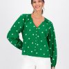 Old Khaki Shirts & Blouses | Women'S Kenya Embroidered Blouse Green