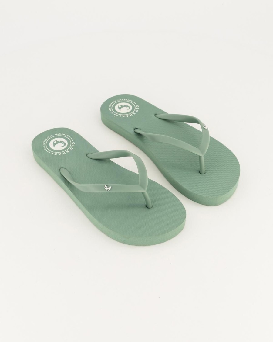 Old Khaki Flip-Flops | Women'S Plain Tide Flip Flop Sage