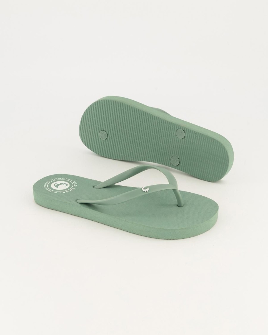 Old Khaki Flip-Flops | Women'S Plain Tide Flip Flop Sage