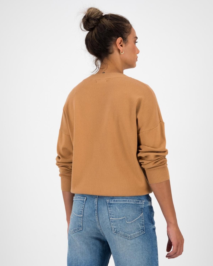 Old Khaki Knitwear & Sweats | Women'S Charlotte Knit Pullover Camel