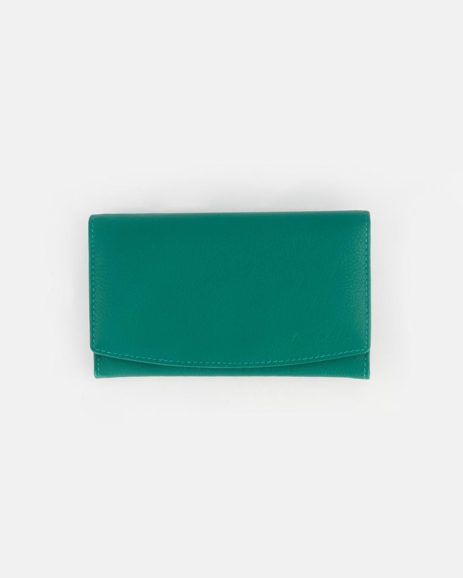 Old Khaki Bags & Purses | Zintle Fold-Over Leather Wallet Green