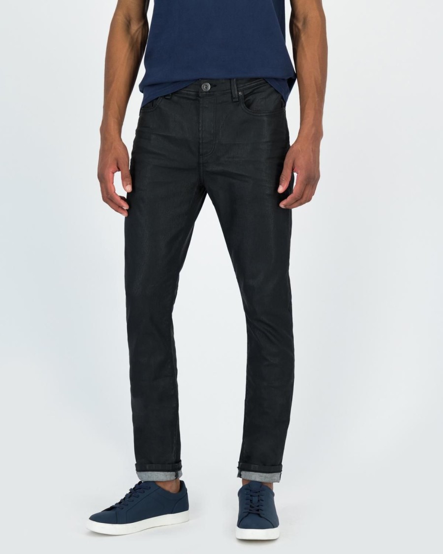 Old Khaki Denim | Men'S Joel Coated Black Denim