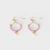 Old Khaki Jewellery | Women'S Thread & Stone Drop Earrings Magenta