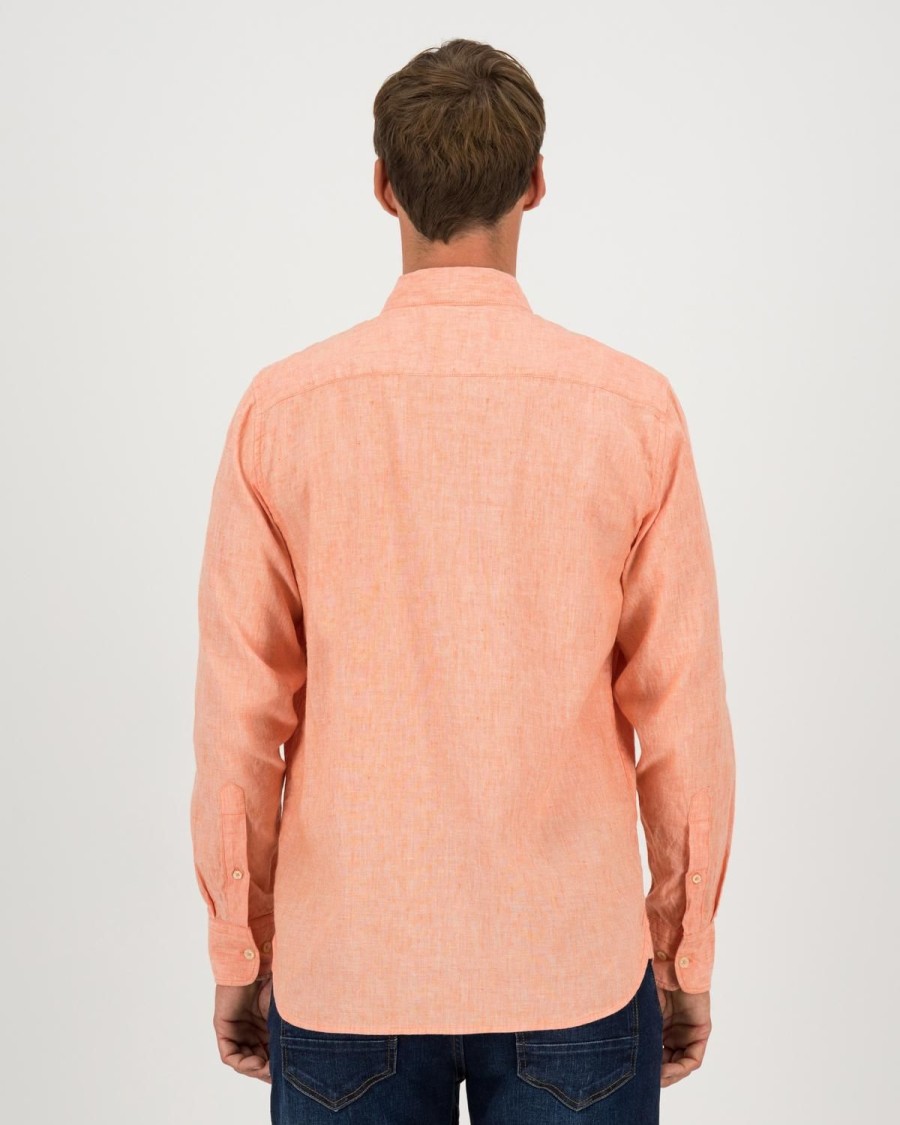 Old Khaki Shirts | Men'S Presley Regular Fit Shirt Orange