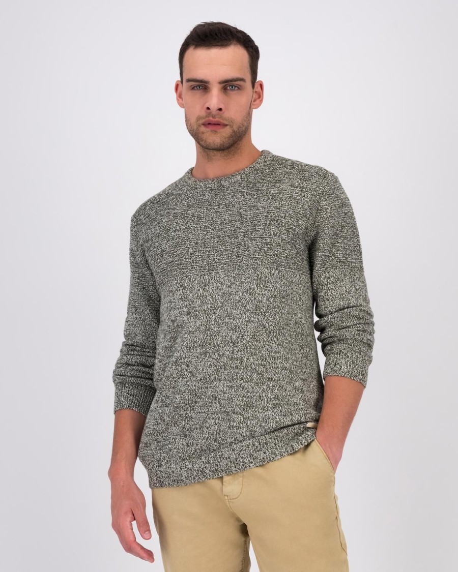 Old Khaki Knitwear | Men'S Crayson Textured Crew Neck Knit