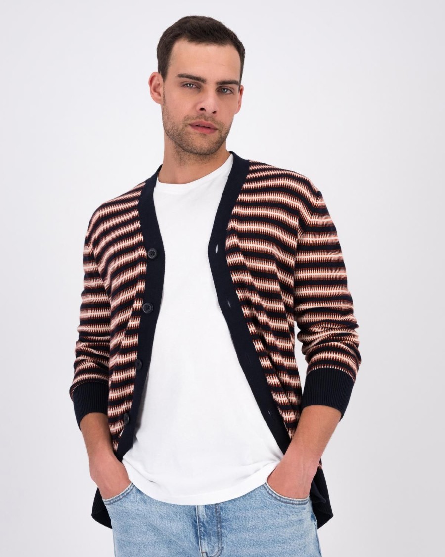 Old Khaki Knitwear | Men'S Nathan Knit Cardigan Orange