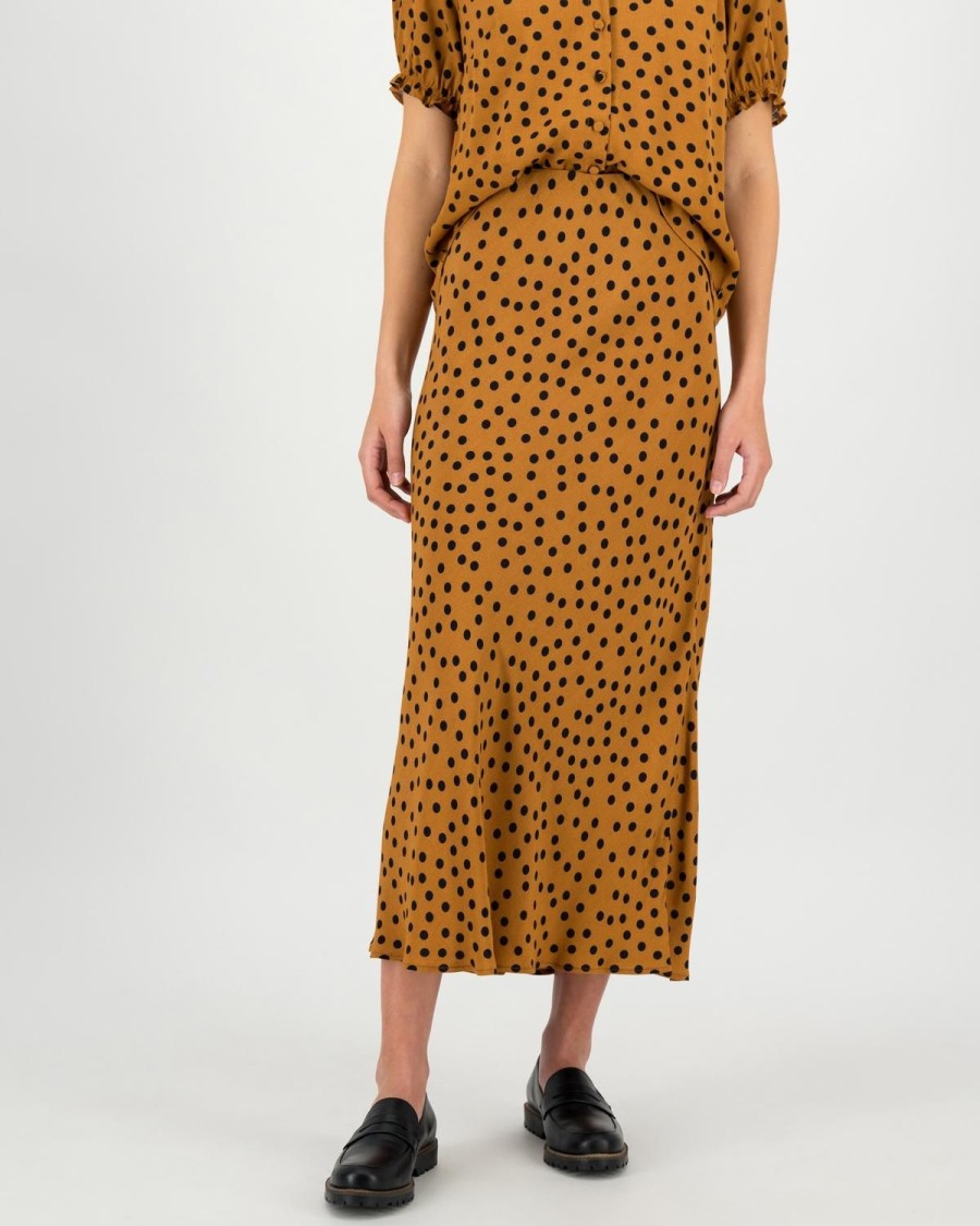 Old Khaki Dresses & Jumpsuits | Women'S Diana Spot Skirt Brown