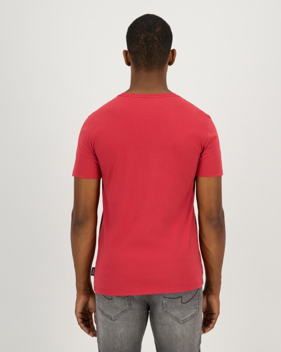 Old Khaki T-Shirts | Men'S Nick Standard Fit T-Shirt Burgundy