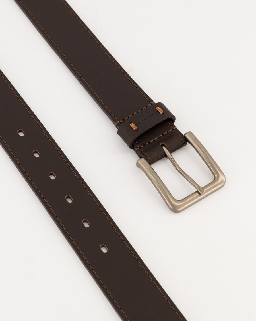 Old Khaki Belts | Men'S Aryan Leather Belt Brown