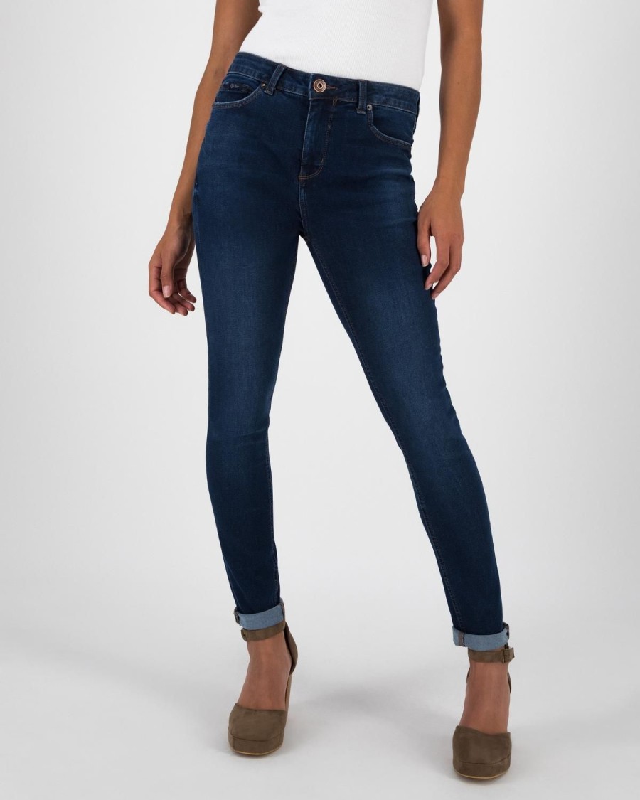 Old Khaki Denim | Women'S Amanda Mid-Rise Skinny Denim Mid Blue