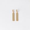 Old Khaki Jewellery | Women'S Hammered Bar Drop Earrings Gold