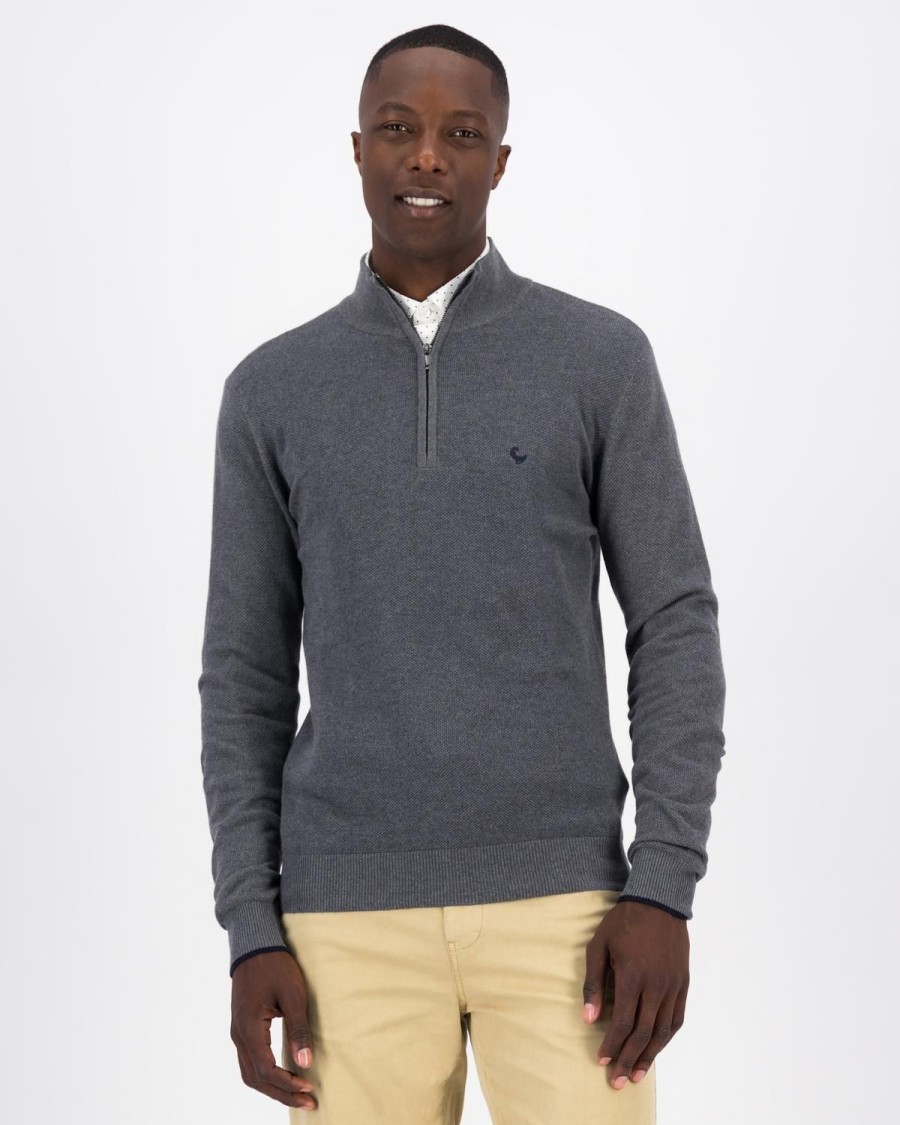 Old Khaki Knitwear | Men'S Zane Knit Grey