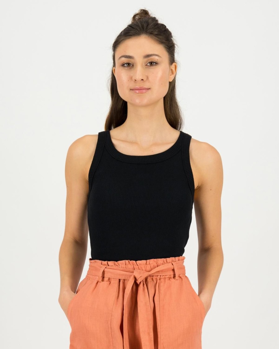 Old Khaki T-Shirts & Camis | Women'S Blaire Ribbed Cami Black