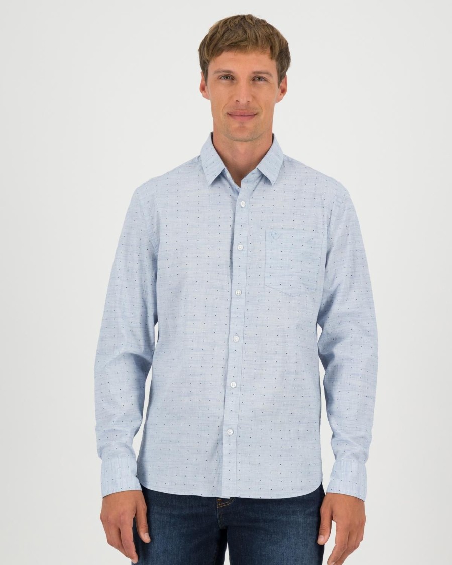 Old Khaki Shirts | Men'S Ace Slim Fit Shirt Blue