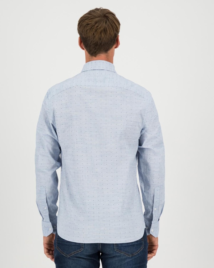 Old Khaki Shirts | Men'S Ace Slim Fit Shirt Blue