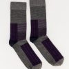 Old Khaki Socks & Underwear | Men'S Goran Blocked Stripe Socks Charcoal