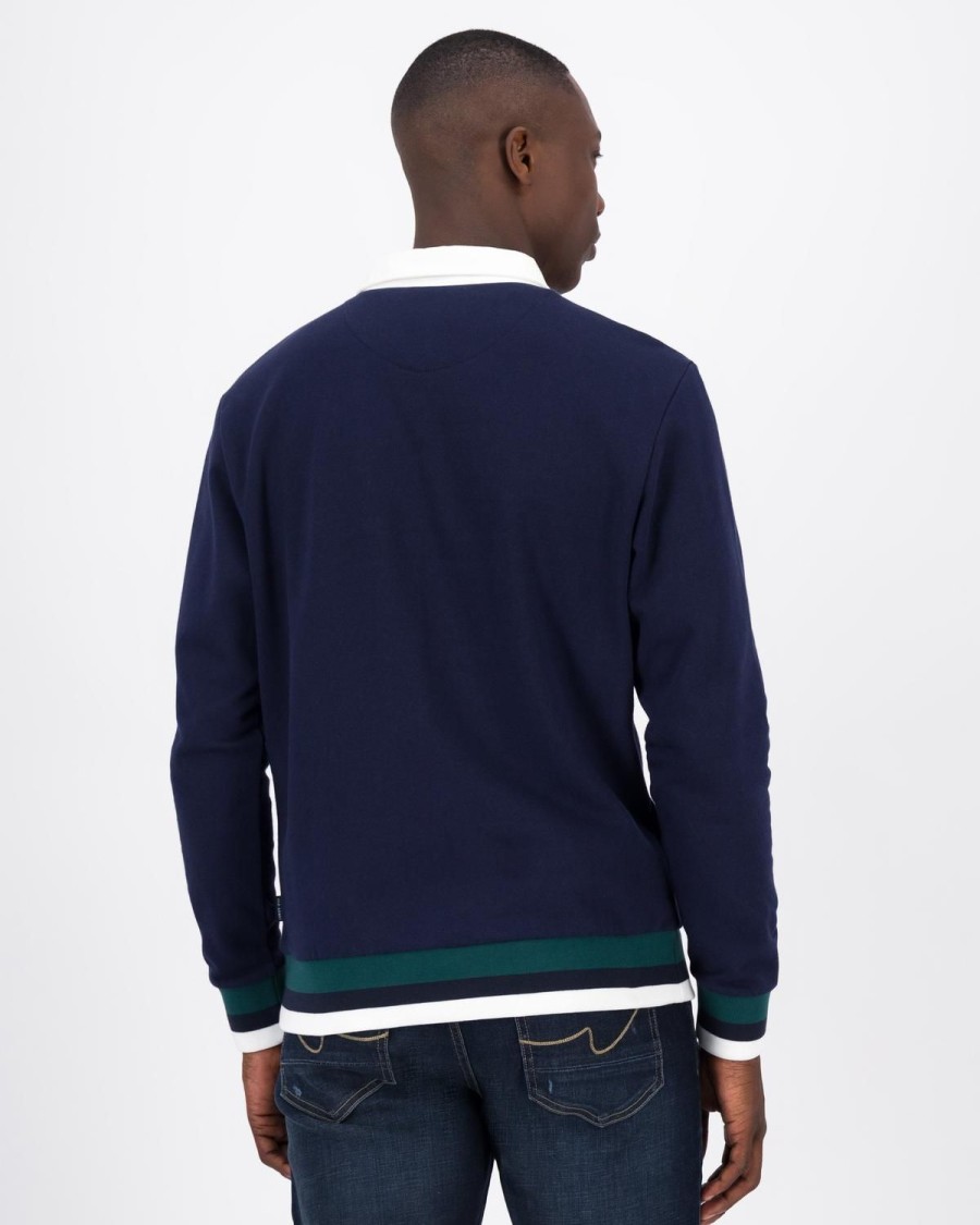 Old Khaki Sweats | Men'S Finley Rugby Sweat Navy