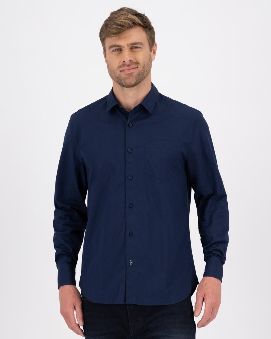 Old Khaki Shirts | Men'S Andi Slim Fit Shirt Navy