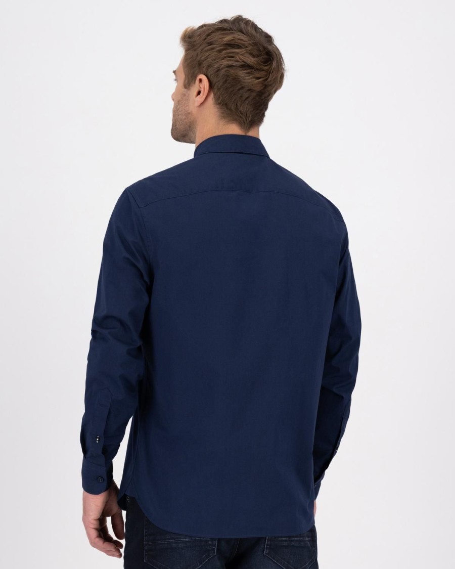 Old Khaki Shirts | Men'S Andi Slim Fit Shirt Navy