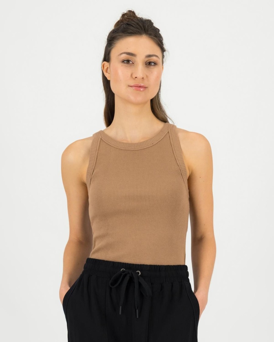 Old Khaki T-Shirts & Camis | Women'S Blaire Ribbed Cami Taupe