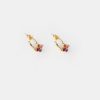 Old Khaki Jewellery | Women'S Stone Flower Hoop Earrings Coral