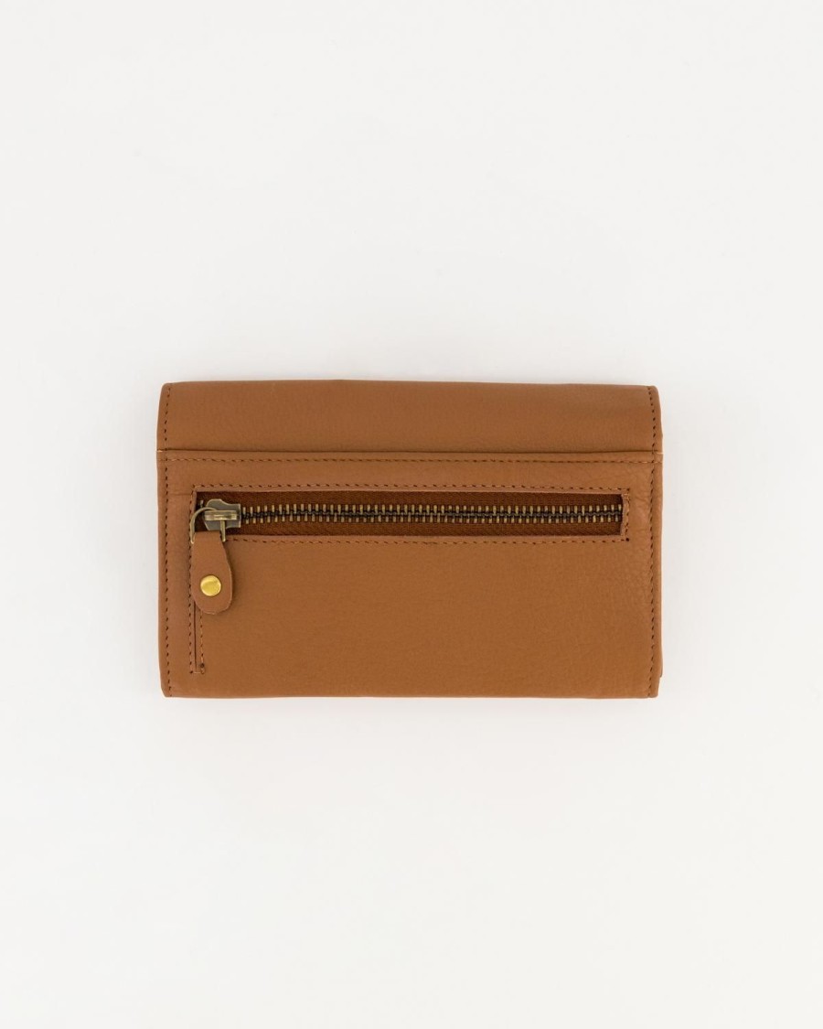 Old Khaki Bags & Purses | Zintle Fold-Over Leather Wallet Tan