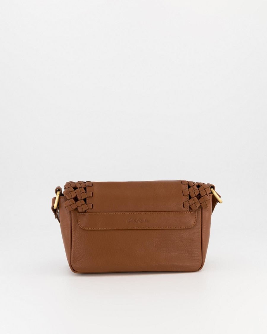 Old Khaki Bags & Purses | Women'S Cyra Knotted Border Leather Envelope Bag Tan