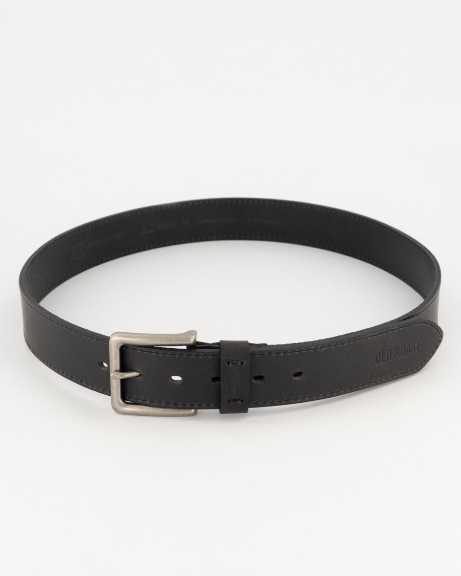 Old Khaki Belts | Men'S Aryan Leather Belt Grey