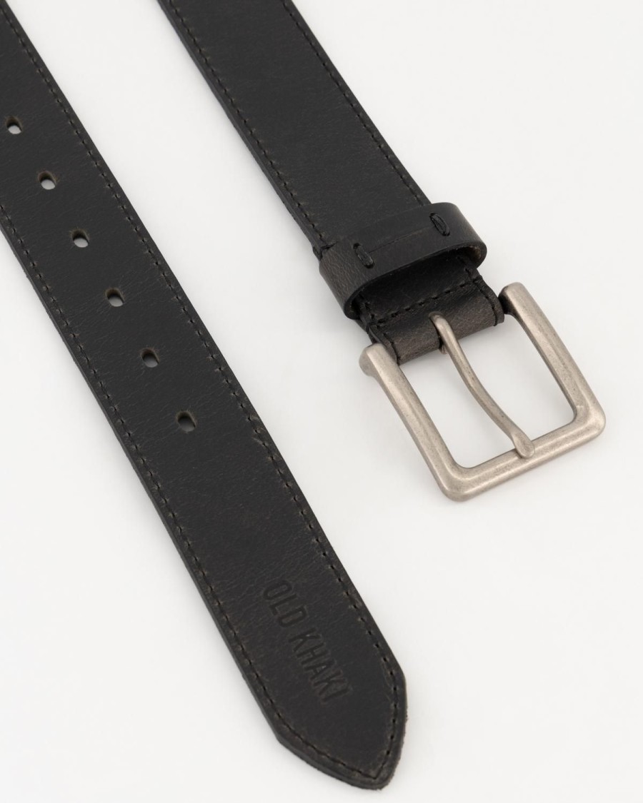 Old Khaki Belts | Men'S Aryan Leather Belt Grey