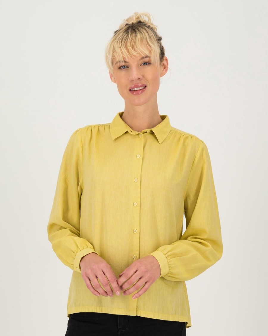 Old Khaki Shirts & Blouses | Women'S Esme Regular Fit Shirt Yellow