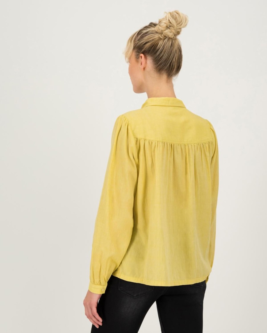 Old Khaki Shirts & Blouses | Women'S Esme Regular Fit Shirt Yellow