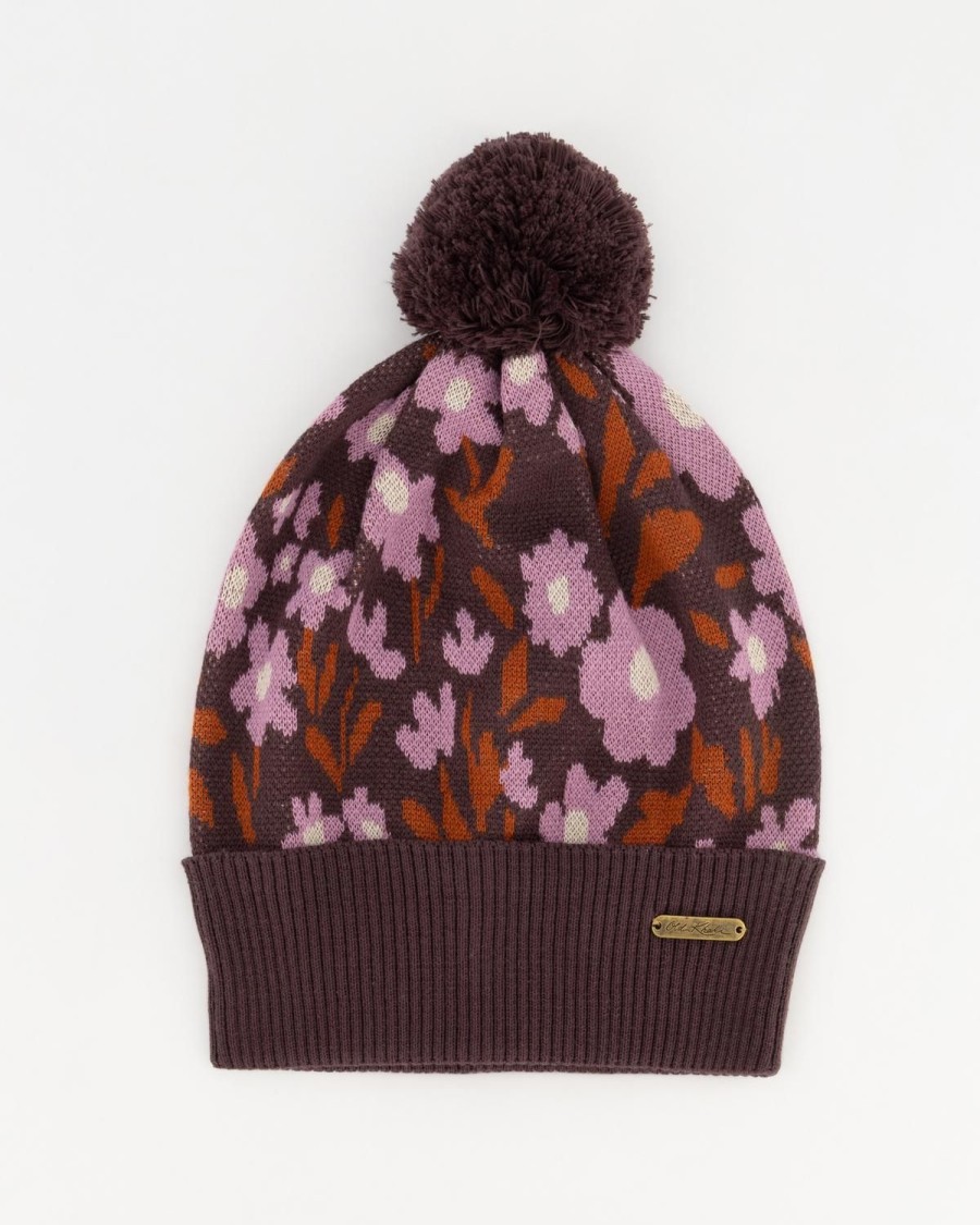 Old Khaki Beanies, Hats & Caps | Women'S Innike Intarsia Flower Beanie Brown