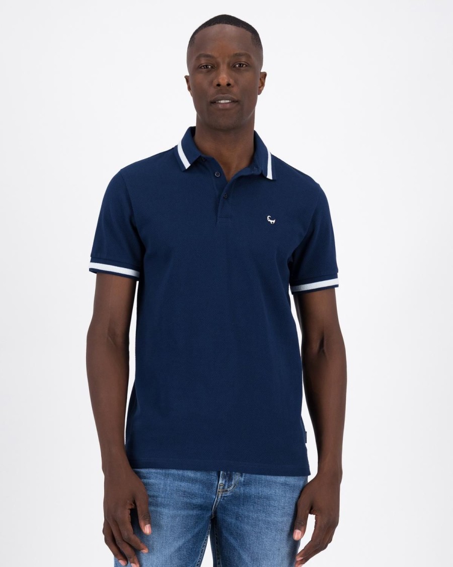 Old Khaki Golfers | Men'S Barclay Tipped Golfer Navy