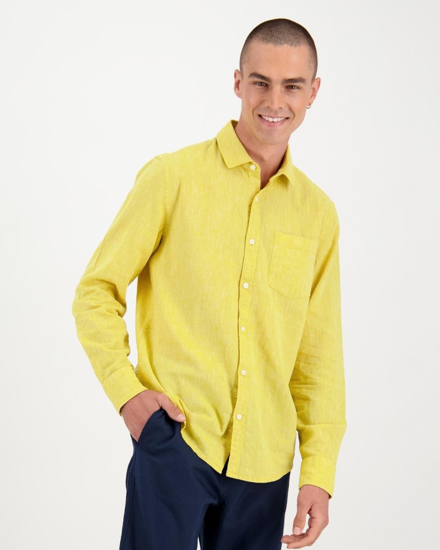 Old Khaki Shirts | Men'S Lane Shirt Yellow