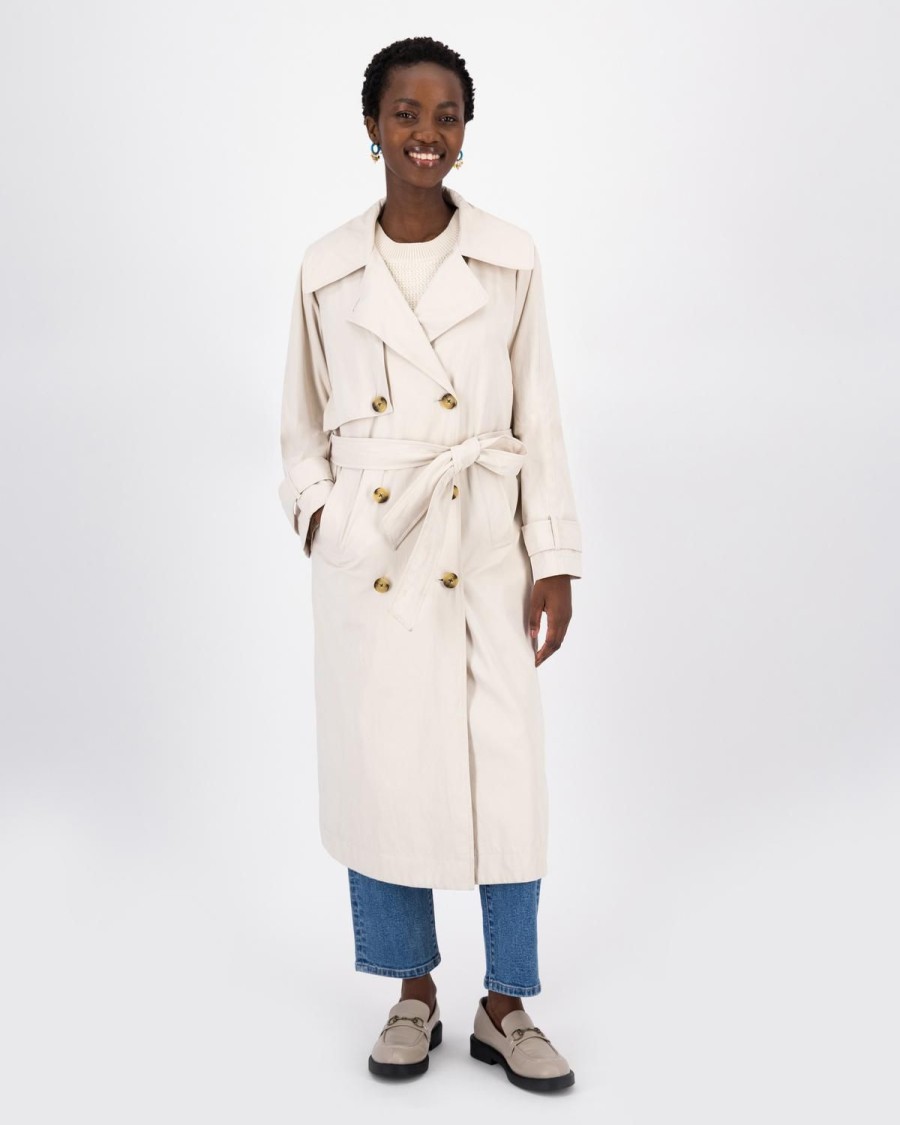 Old Khaki Jackets | Women'S Lucy Trench Coat Stone