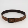 Old Khaki Belts | Men'S Rush Embossed Detail Leather Belt Tan