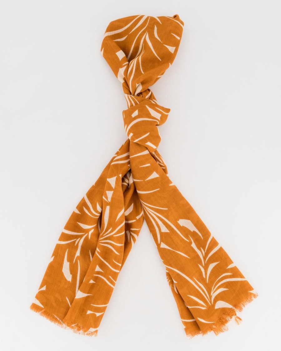 Old Khaki Scarves & Kimonos | Women'S Jessica Abstract Print Scarf Brown