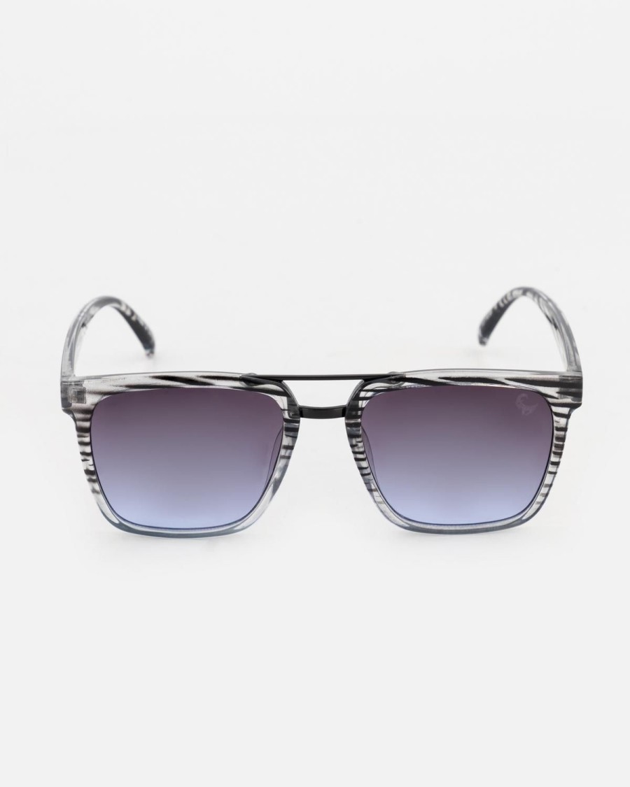 Old Khaki Sunglasses | Men'S Woodgrain Sunglasses Grey