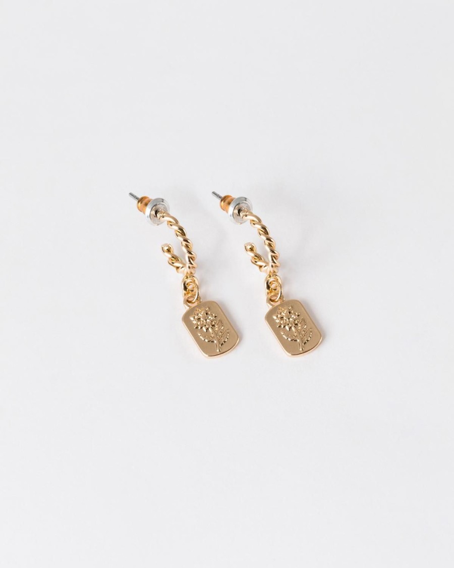 Old Khaki Jewellery | Women'S Twisted Rope Hoop Earrings Gold