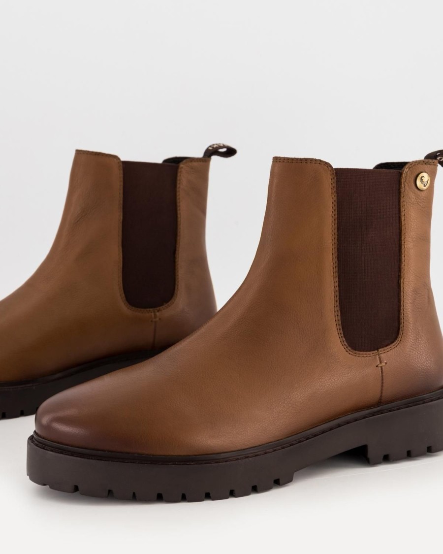 Old Khaki Boots | Men'S Harlon Chelsea Leather Boot Tan