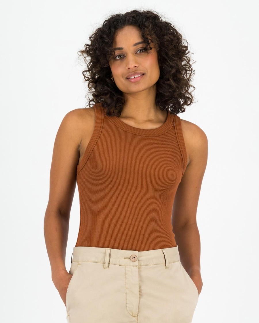 Old Khaki T-Shirts & Camis | Women'S Blaire Ribbed Cami Camel