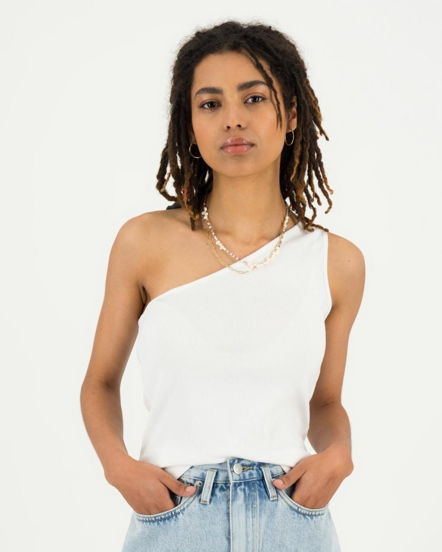 Old Khaki T-Shirts & Camis | Women'S Malia One-Shoulder Tank Top White